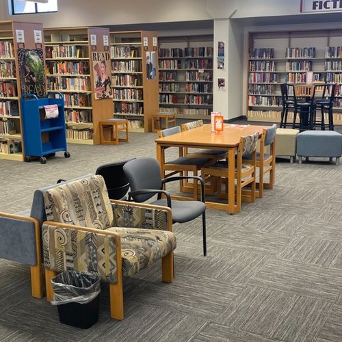 Carpet floors in a library in Las Vegas by Carpets Galore